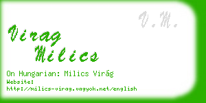 virag milics business card