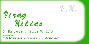 virag milics business card